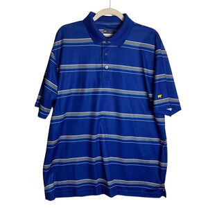 Jack Nicklaus Men’s  STAYDRY Golf Polo Size Large Blue White Stripe